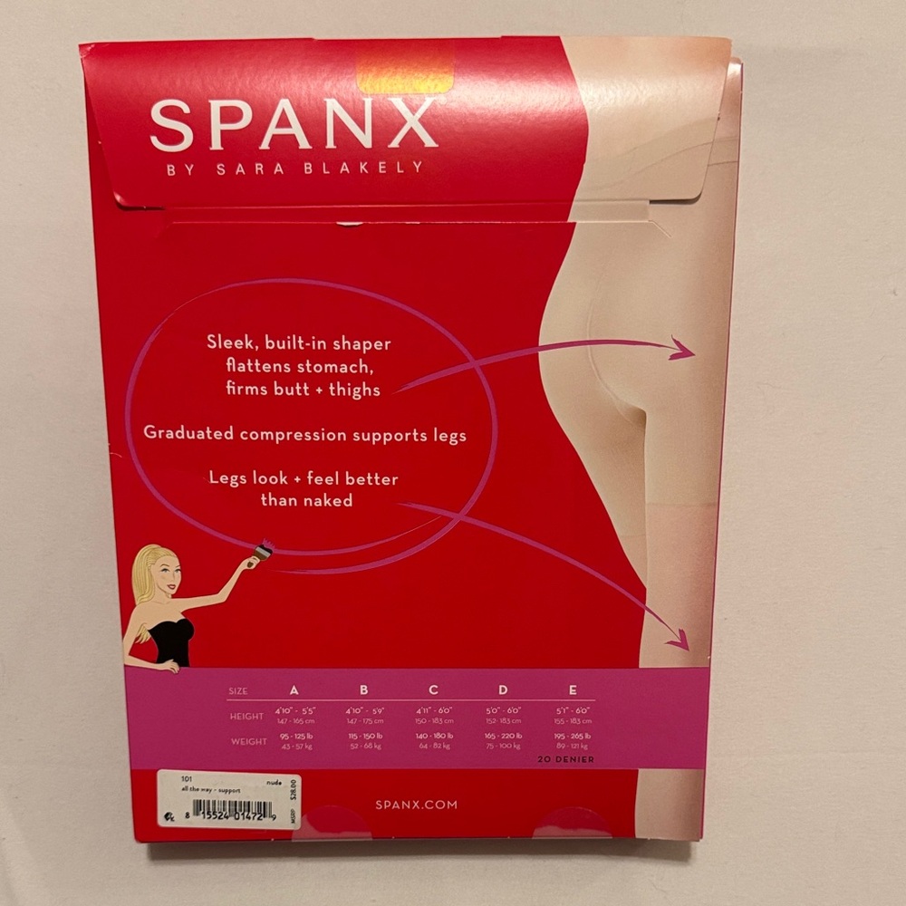 Spanx Sheers Leg Support Pantyhose (Size E / Nude 1) - Picture 3 of 3